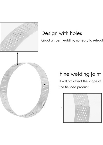 4 Adet Dairesel Gözenekli Tart Yüzük Alt Kule Pasta Kek Kalıbı Pişirme Araçları Isıya Dayanıklı Delikli Kek Mus Halkası, 10 cm (Yurt Dışından) indirimleri