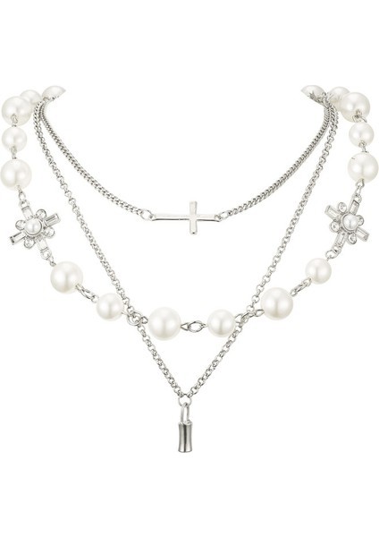 Retro Inci Kolye- Gümüş (Yurt Dışından)