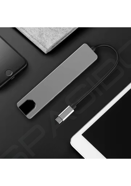 Port Pro Usb-C Hub 8 In 1 Adaptör | 4K UHD Hdmı, Hızlı Veri Transferi ve Çoklu Bağlantı Deneyimi!