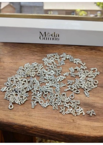 925 Ayar Gümüş Harfli Figaro Kolye, Kişiye Özel Harfli Tasarım modelleri