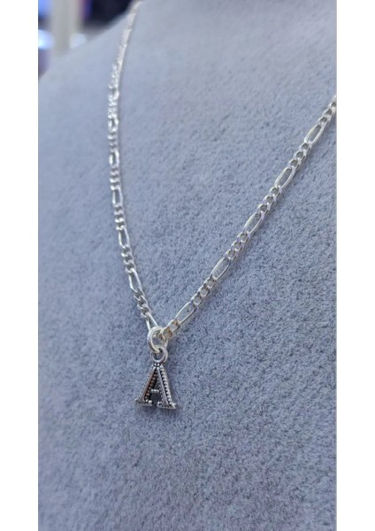 925 Ayar Gümüş Harfli Figaro Kolye, Kişiye Özel Harfli Tasarım fırsatları