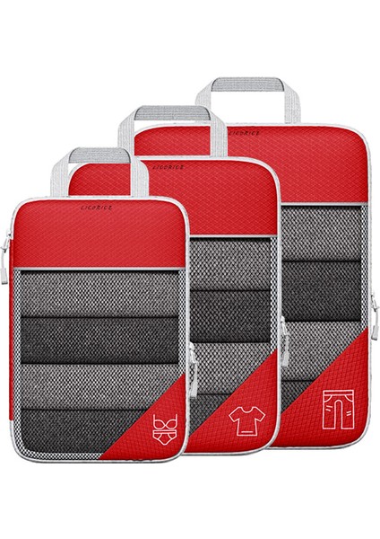 Seyahat Saklama Çantası Sıkıştırma 3 Parçalı Set (Yurt Dışından)