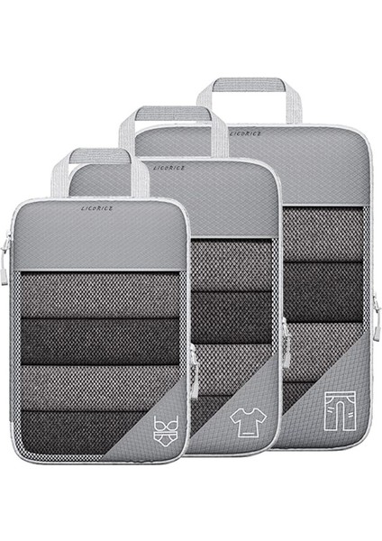 Seyahat Saklama Çantası Sıkıştırma 3 Parçalı Set (Yurt Dışından)