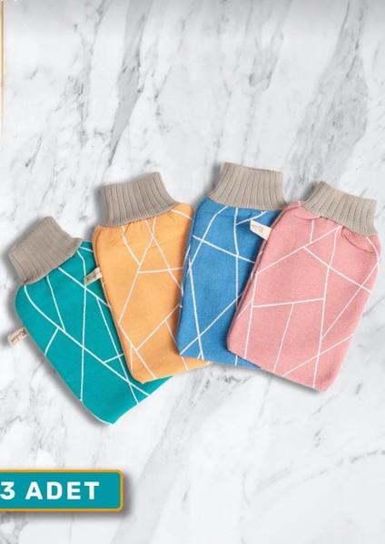 Mikrofiber Banyo Kesesi (3 Adet) Derinlemesine Cilt Bakımı Nazik Peeling ve Etkili Arındırma