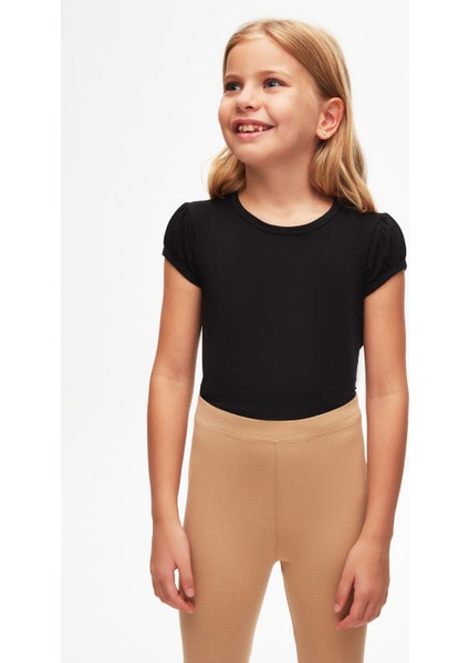 Sütlü Kahve Basic Kız Çocuk Yazlık Tayt fiyatları