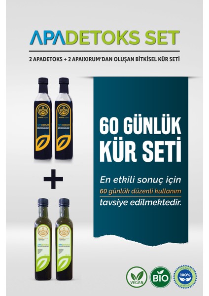 Detoksa Yönelik Bio Kür Seti Bitkisel Apadetoks