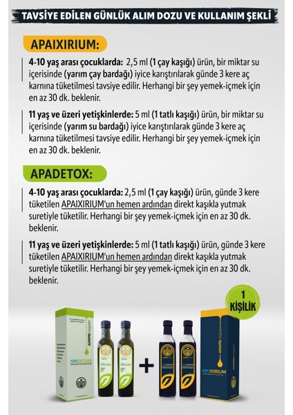 Detoksa Yönelik Bio Kür Seti Bitkisel Apadetoks