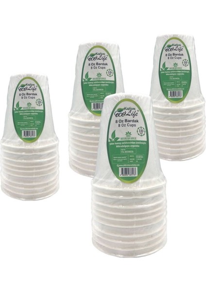 Ekolojik Bardak 8 Oz 10'lu 5 Paket