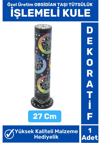 Özel Yüksek Kalite Dekoratif Hediyelik Yoga Chakra Meditasyon Pozitif Enerji Obsidian Taşı Tütsülük