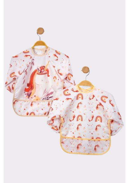 Bohem Horse Desenli 2'li Kombin Kollu Mama Önlüğü fiyatları