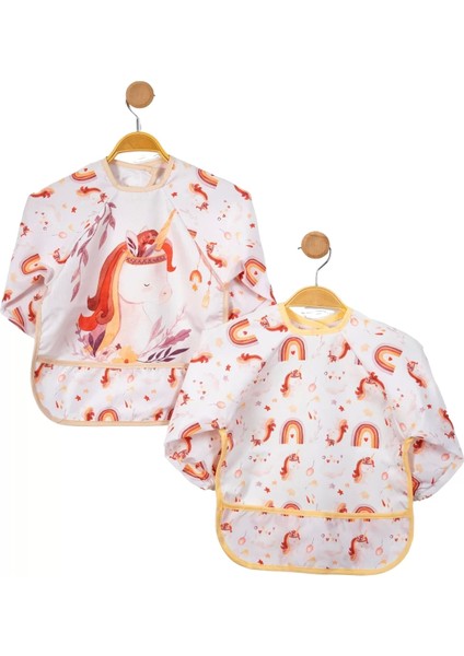 Bohem Horse Desenli 2'li Kombin Kollu Mama Önlüğü modelleri