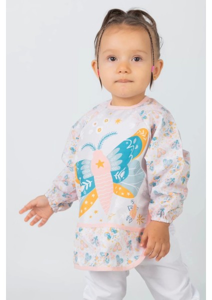 Butterfly Desenli 2'li Kombin Kollu Mama Önlüğü modelleri