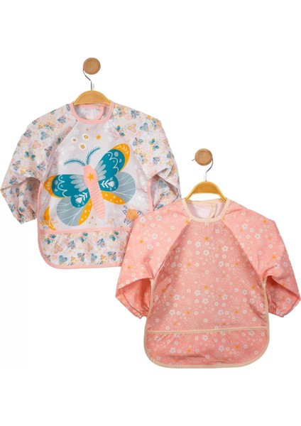 Butterfly Desenli 2'li Kombin Kollu Mama Önlüğü fırsatları