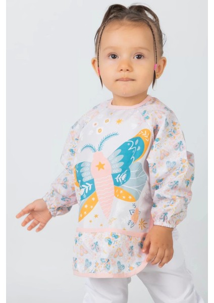 Butterfly Desenli 2'li Kombin Kollu Mama Önlüğü indirimleri