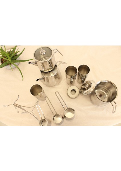 Elegant 18 Parça Steel Wedding Set