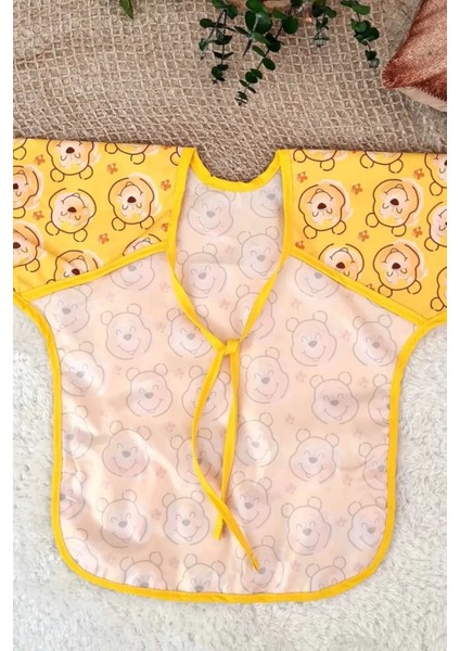 Bear Desenli Sıvı Geçirmez Unisex Aktivite ve Mama Önlüğü 6-24 Ay indirimleri