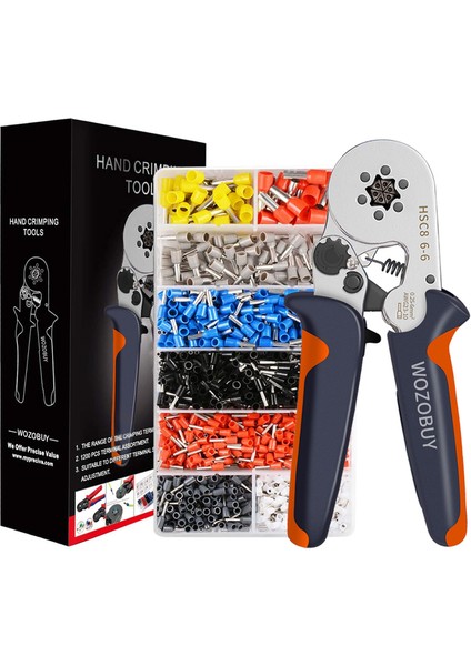Hsc8 6-6s 2000 Kit Stili Tüp Terminal Sıkma Araçları Mini Elektrikli Pense Hsc8 ² Yüksek Hassasiyetli Kelepçe Setleri (Yurt Dışından)