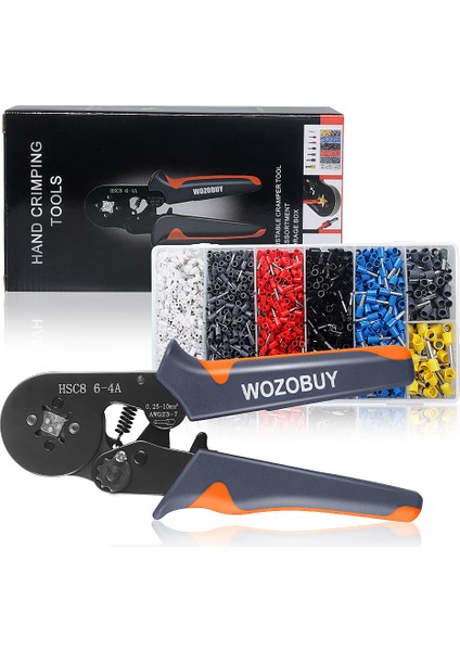 Hsc8 6-6s 2000 Kit Stili Tüp Terminal Sıkma Araçları Mini Elektrikli Pense Hsc8 ² Yüksek Hassasiyetli Kelepçe Setleri (Yurt Dışından)