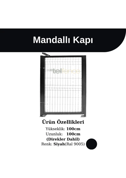 Panel Çit Kapı Üstten Mandallı