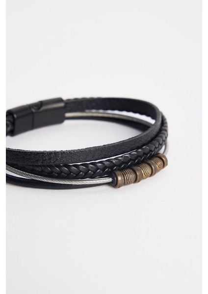 Erkek Hakiki Deri Siyah Bileklik fiyatları