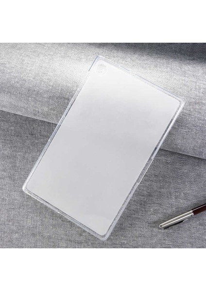 Lenovo M10 Plus TB-X606F Kılıf Uyumlu Tablet Süper Silikon Kapak-Renksiz