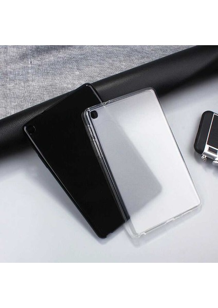 Galaxy Tab A7 Lite T225 Kılıf Uyumlu Tablet Süper Silikon Kapak-Renksiz