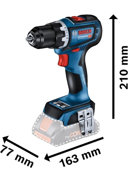 GSR 18V-90 C Akülü Delme-Vidalama Makinesi Solo (Akü ve Şarj Cihazı Dahil Değil) - 06019K6000