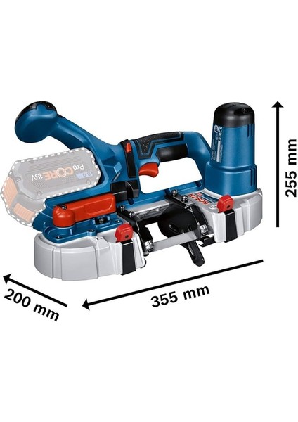 GCB 18V-63 Professional Akülü Şerit Testere (Akü ve Şarj Cihazı Dahil Değil) - 06012A0400