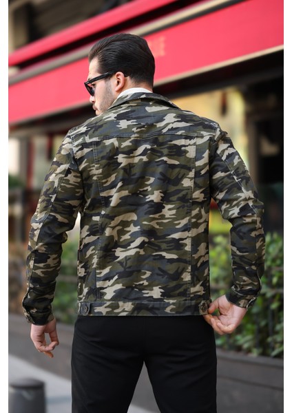 Erkek Slim Fit Denim Kot Ceket