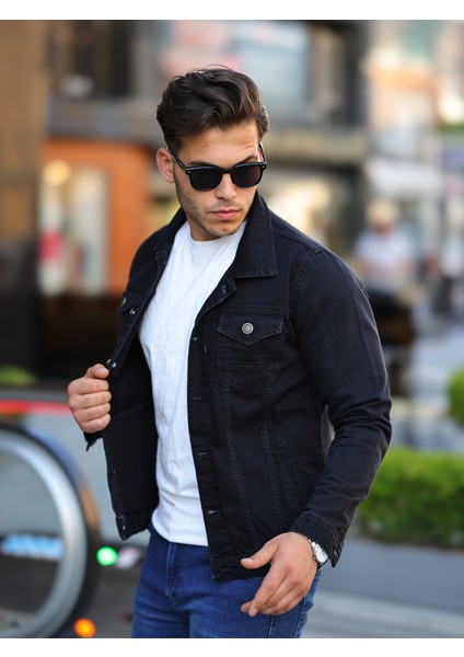 Erkek Slim Fit Denim Kot Ceket modelleri