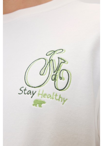 Runway Beyaz Erkek Baskılı Sweatshirt fiyatları