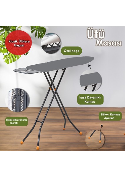 Alsu Orta Boy Ütü Masası 33X97 cm