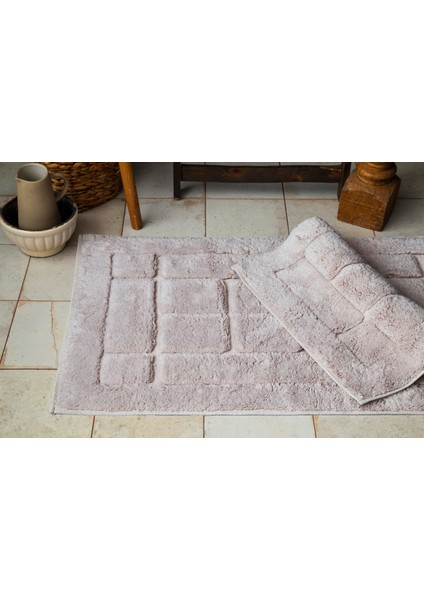 60 x 100 / 50 x 60 Banyo Paspası Brıcks Bej - Paspas