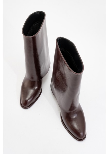 Ellas Bordo Cilt Kadın Kalın Topuklu Bot fiyatları