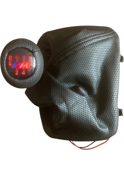 BMW E36 M-Power Siyah Deri Delikli (Suni) Işıklı Vites Topuzu 5 Ileri Manuel M Iıım