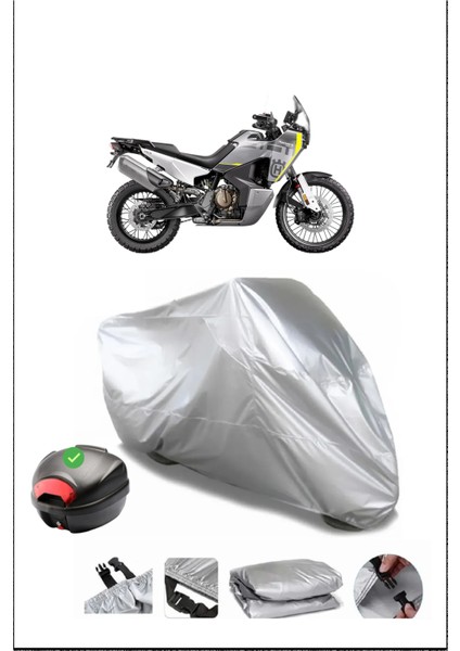 Husqvarna Norden 901 Gri Motosiklet Brandası Arka Çanta Uyumlu