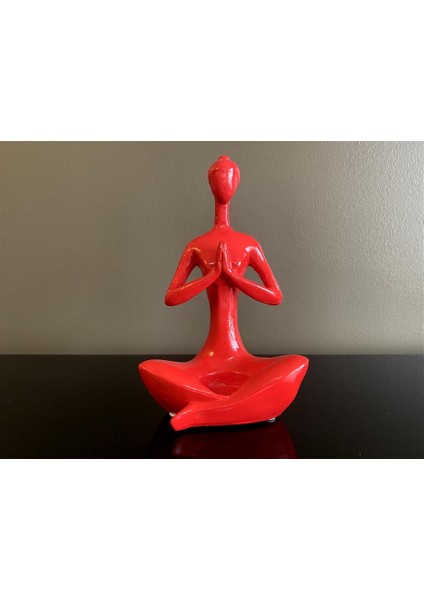 4'lü Set Kırmızı Eskitme Namaste, Tütsülük, Buddha ve Tad Buhurdanlık.