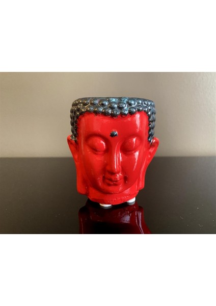 4'lü Set Kırmızı Eskitme Namaste, Tütsülük, Buddha ve Tad Buhurdanlık.
