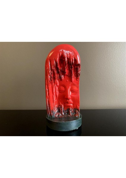 4'lü Set Kırmızı Eskitme Namaste, Tütsülük, Buddha ve Tad Buhurdanlık.