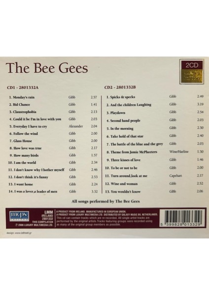 Bee Gees – The Bee Gees Luxury Edition (Çift Disk Box Set Cd)