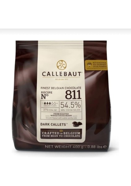 811 Bitter Küvertür Drop Çikolata 400 gr