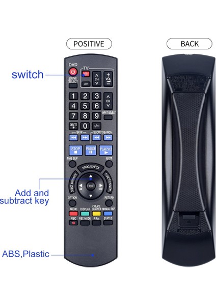 N2QAYB000134 Panasonic DVD Oynatıcı Için Uzaktan Kumanda DMR-EH57 DMR-EH67 DMR-EH68 DMR-EH58 (Yurt Dışından)