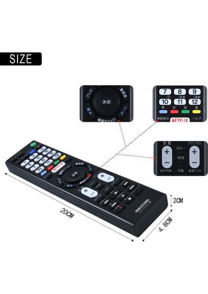 RMT-TX100J Sony LCD LED Tv Için Uzaktan Kumanda KDL-55W805C 55W805C FWL-55W805C 55W755C 50W805C 50W755C Japonca (Yurt Dışından) fırsatları