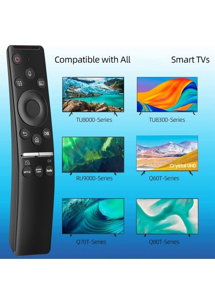 Netflix, Prime Video ve Hulu ile Samsung Akıllı Tv Uzaktan Kumandası 4K 8k UHD LED Için Evrensel Sesli Uzaktan Kumandanın Değiştirilmesi (Yurt Dışından)