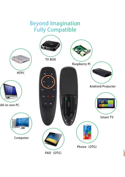 G10S Hava Fare Ses Uzaktan Kumanda 2.4g USB Alıcı Android Tv Kutusu Pc Gyro Algılama Mini Kablosuz Akıllı Uzaktan Kumanda (Yurt Dışından) modelleri