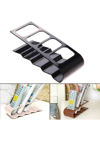 Tv DVD Uzaktan Kumanda Tutucu Stand Raf Depolama Düzenleyici Raflar (Siyah) (Yurt Dışından)