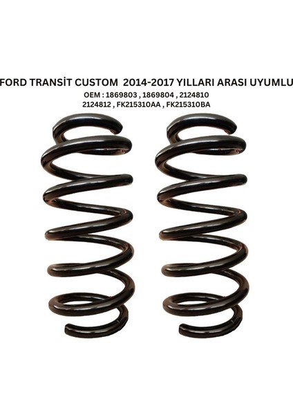 2014-2017 Ford Transit Custom Için Standart Yay ST110126F - 2 Adet Ön Helezon Yay Takımı