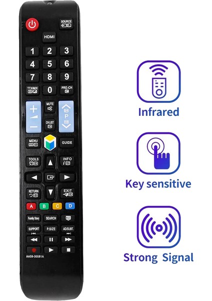 AA59-00581A Samsung LED LCD Tv Için Uzaktan Kumandayı Değiştirin UN32EH4500 UN46ES6100F UN32EH5300 UN40EH5300F UN40ES6100F UN46EH5300F (Yurt Dışından)