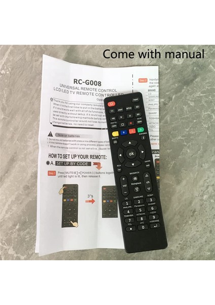 RC-G008 Samsung Sanyo Lg Sony Philips Panasonic Sharp Toshiba Hitachi Vizio Tcl Jvc Hisence Için Evrensel Uzaktan Kumanda (Yurt Dışından)