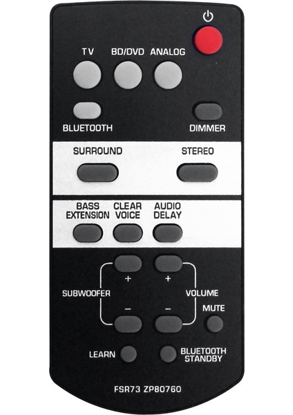 FSR73 ZP80760 Yamaha Ses Çubuğu Için Uzaktan Değiştirin ATS-1050 ATS-1050-R YAS-105 ATS-1050BL SRT-700 ATS1050 ATS1050R YAS105 (Yurt Dışından)